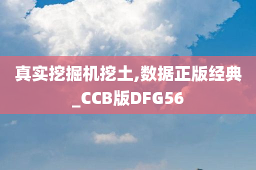 真实挖掘机挖土,数据正版经典_CCB版DFG56