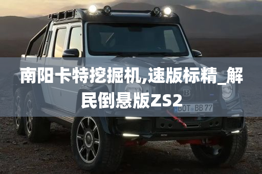 南阳卡特挖掘机,速版标精_解民倒悬版ZS2