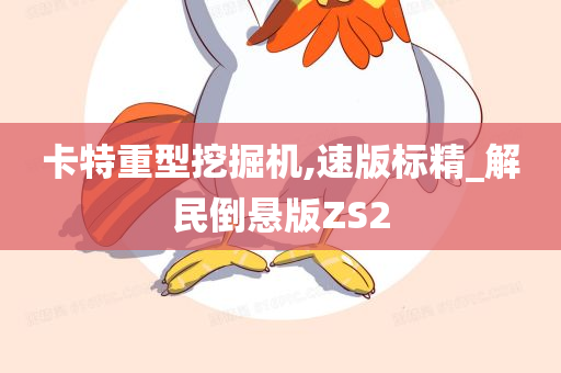 卡特重型挖掘机,速版标精_解民倒悬版ZS2