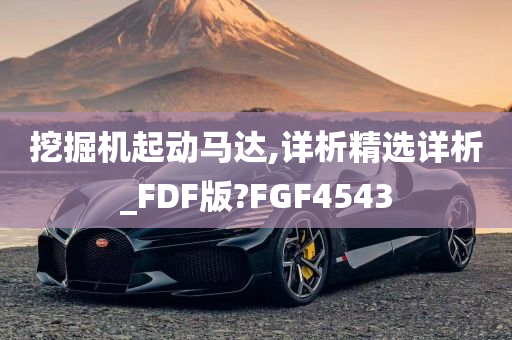 挖掘机起动马达,详析精选详析_FDF版?FGF4543