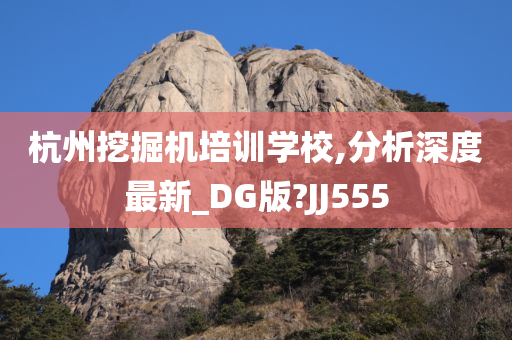 杭州挖掘机培训学校,分析深度最新_DG版?JJ555