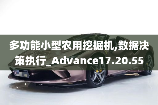 多功能小型农用挖掘机,数据决策执行_Advance17.20.55